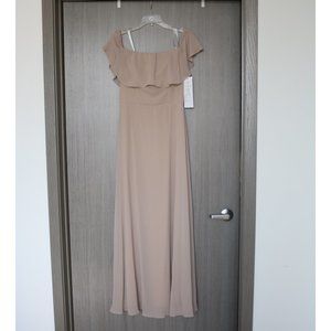BILL LEVKOFF BRIDESMAIDS DRESS | Size 8 | Style 1500 | Color Cashmere/Taupe